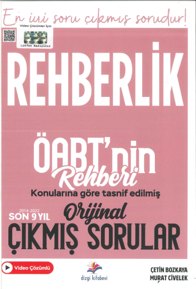 REHBERLİK ÖABT'NİN REHBERİ KONULARINA GÖRE TASNİF EDİLMİŞ 2014-2022 ÇIKMIŞ SORULAR FotokoPink