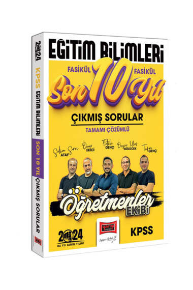 2024 KPSS Eğitim Bilimleri Öğretmenler Ekibi Tamamı Çözümlü Fasikül Fasikül Çıkmış Sorular Son 10 Yıl FotokoPink