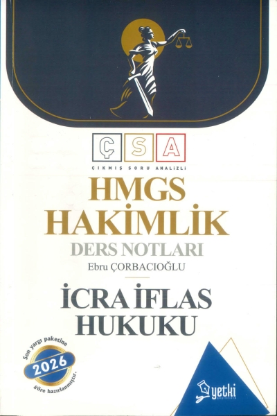ÇSA İcra İflas Hukuku Hakimlik Ders Notları Yetki Yayınları 2024 FotokoPink