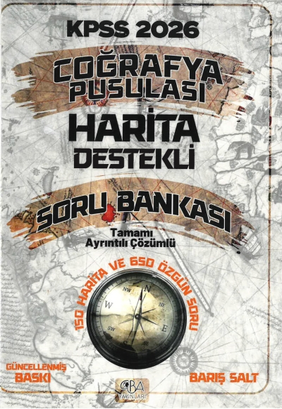 2026 KPSS Coğrafya Pusulası Harita Destekli Soru Bankası CBA Yayınları FotokoPink