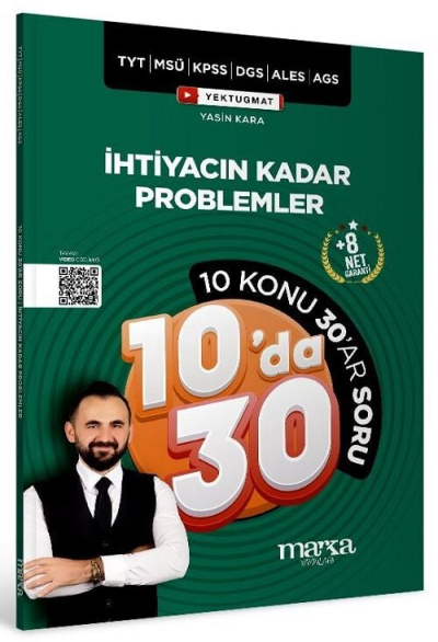 İhtiyacın Kadar Problemler Kampı 10 da 30 Soru Bankası Çözümlü Marka Yayınları FotokoPink