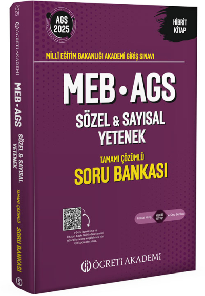 2025 MEB AGS Sözel Sayısal Yetenek Tamamı Çözümlü Soru Bankası Öğreti Akademi