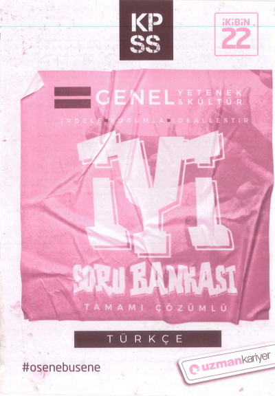 GY GK TÜRKÇE İYİ ÇÖZÜMLÜ SORU BANKASI FotokoPink