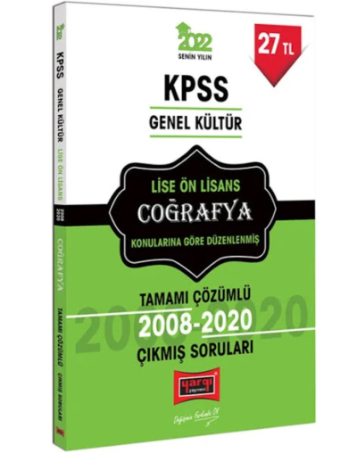 KPSS Genel Kültür Lise Ön Lisans Coğrafya Tamamı Çözümlü Çıkmış Sorular FotokoPink