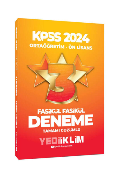 Ortaöğretim-Önlisans Fasikül Yıldız Tamamı Çözümlü 3 Deneme FotokoPink