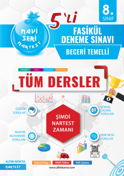 8. Sınıf Nartest Tüm Dersler 5 Li Fasikül Deneme Sınavı Nartest Yayınları FotokoPink