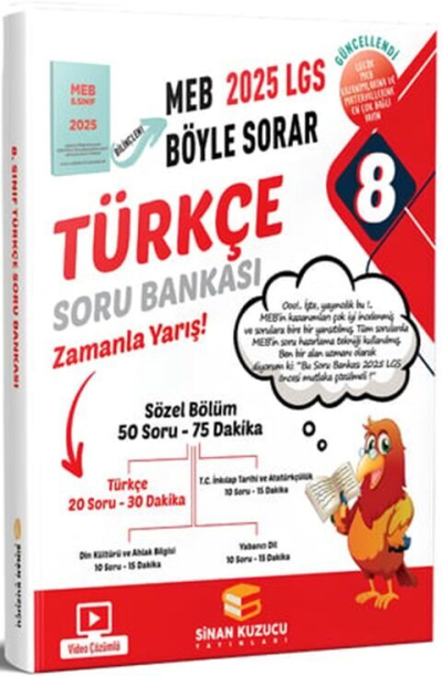 8. Sınıf LGS Türkçe Soru Bankası Sinan Kuzucu FotokoPink