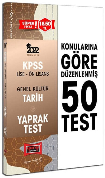 KPSS Lise Ön Lisans GK Tarih Yaprak Test FotokoPink
