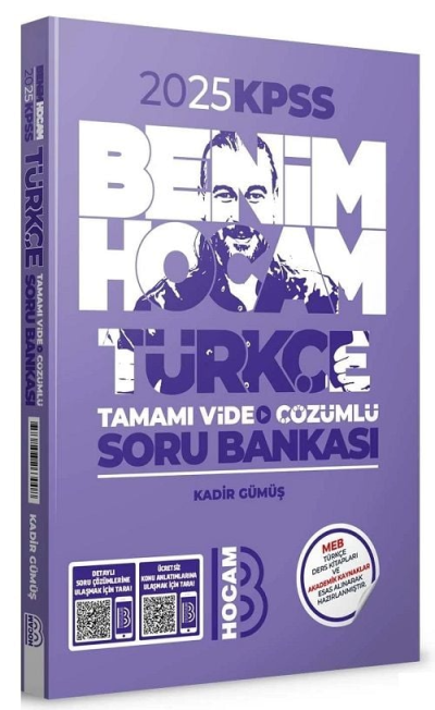 Benim Hocam Yayınları 2025 KPSS Türkçe Tamamı Video Çözümlü Soru Bankası FotokoPink