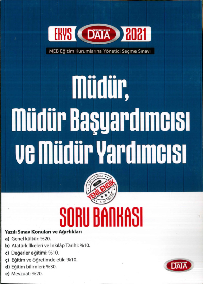 MÜDÜR, MÜDÜR BAŞYARDIMCISI VE MÜDÜR YARDIMCISI SORU BANKASI FotokoPink