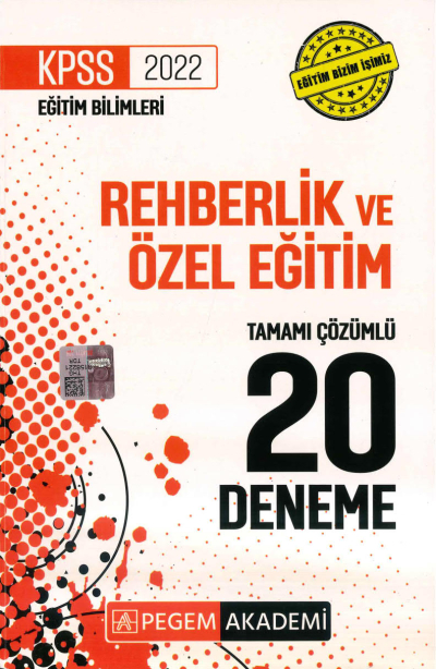 REHBERLİK VE ÖZEL EĞİTİM 20 DENEME ÇÖZÜMLÜ FotokoPink