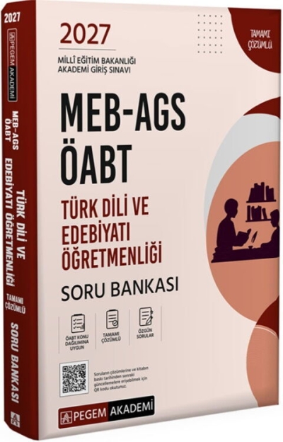 ÖABT MEB-AGS Türk Dili ve Edebiyatı Öğretmenliği Soru Bankası Çözümlü Pegem Akademi Yayınları FotokoPink