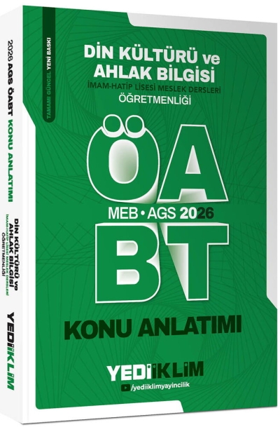 2026 ÖABT MEB-AGS Din Kültürü ve Ahlak Bilgisi Öğretmenliği Konu Anlatımı Yediiklim Yayınları FotokoPink