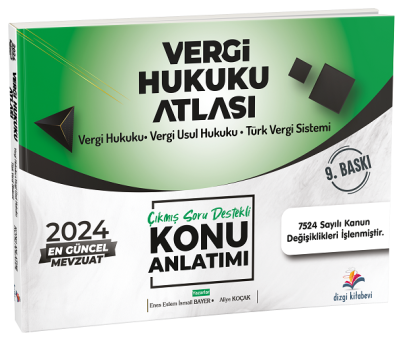 Dizgi Kitap 2024 Vergi Hukuku Atlası Çıkmış Soru Destekli Konu Anlatımı Enes Eslem İsmail Bayer FotokoPink