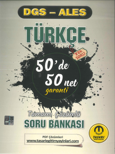DGS-ALES TÜRKÇE 50'DE 50 NET TAMAMI ÇÖZÜMLÜ SORU BANKASI FotokoPink