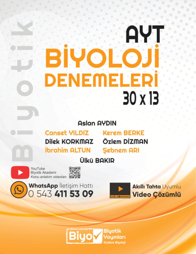 AYT Biyoloji Biyotik 30 x 13 Denemeleri Biyotik Yayınları FotokoPink