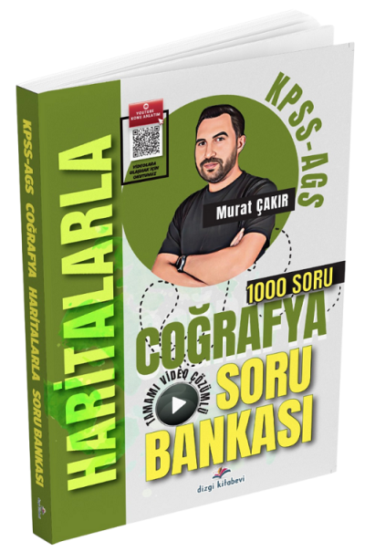 2026 KPSS MEB AGS Haritalarla Coğrafya Tamamı Video Çözümlü Soru Bankası Murat Çakır Dizgi Kitap