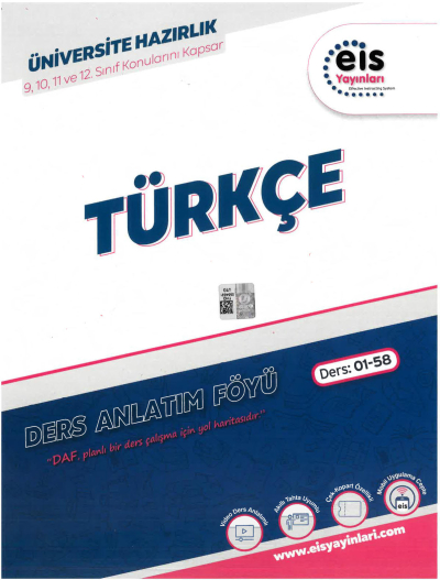 TYT AYT Türkçe Ders Anlatım Föyü Eis Yayınları (Ders: 01-58) 9-10-11-12. Sınıf Konularını Kapsar FotokoPink