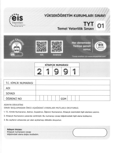 TYT 5'Lİ DENEME SINAVI FotokoPink