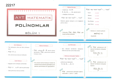 Rehber Matematik 1 Günde AYT FULL Tekrar