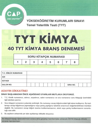 TYT Kimya 40 x 7 Up Deneme FotokoPink