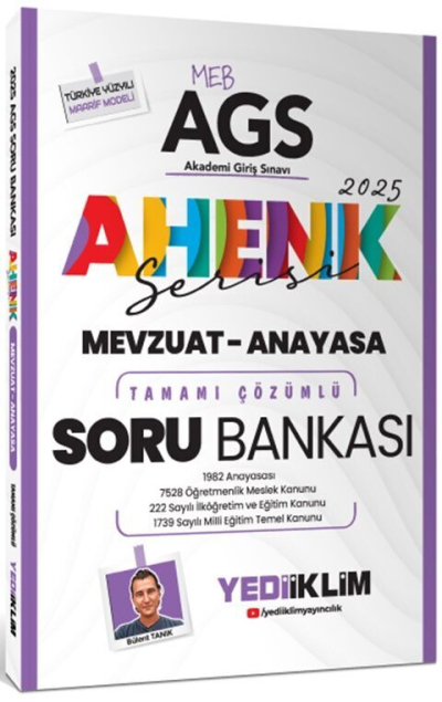 2025 MEB AGS Ahenk Serisi Mevzuat Anayasa Tamamı Çözümlü Soru Bankası Yediiklim Yayınları FotokoPink