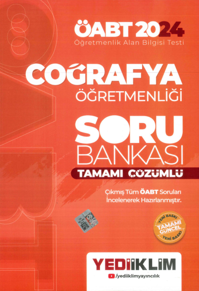 COĞRAFYA ÖĞRETMENLİĞİ SORU BANKASI TAMAMI ÇÖZÜMLÜ FotokoPink