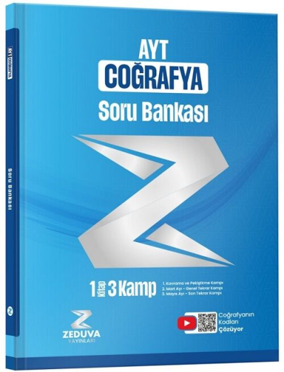 Coğrafyanın Kodları AYT Coğrafya 1 Kitap 3 Kamp Soru Bankası Zeduva Yayınları FotokoPink