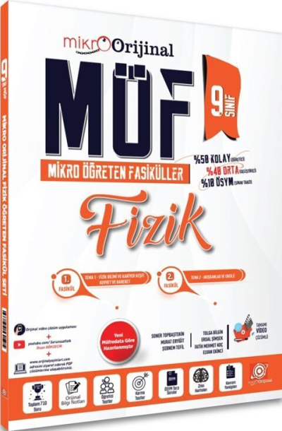 Mikro 9. Sınıf Fizik MÖF Mikro Öğreten Fasiküller Orijinal Yayınları FotokoPink