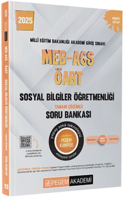 2025 MEB-AGS-ÖABT Sosyal Bilgiler Tamamı Çözümlü Soru Bankası Pegem Akademi Yayıncılık FotokoPink
