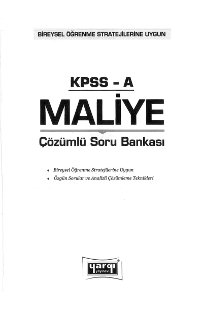 MALİYE ÇÖZÜMLÜ SORU BANKASI FotokoPink