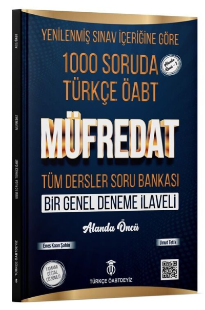 2025 ÖABT Türkçe Öğretmenliği 1000 Soruda Müfredat Soru Bankası Çözümlü Enes Kaan Şahin Türkçe ÖABTDEYİZ FotokoPink