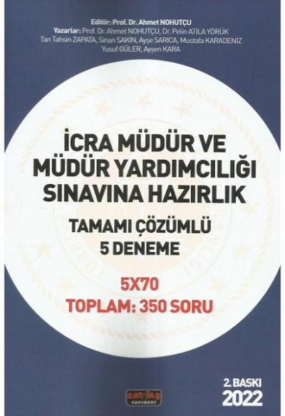 İCRA MÜDÜR VE MÜDÜR YARDIMCILIĞI SINAVINA HAZIRLIK TAMAMI ÇÖZÜMLÜ 5 DENEME 5*70 350 SORU FotokoPink