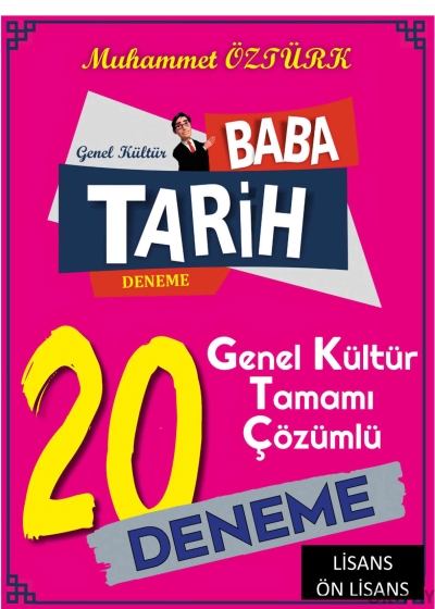 Baba Tarih Genel Kültür Tamamı Çözümlü 20 Deneme Abluka Yayınevi FotokoPink