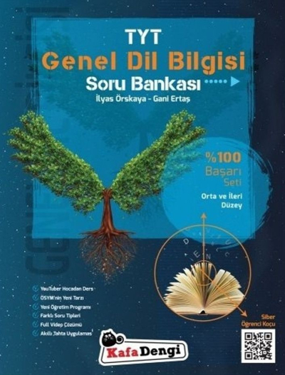 TYT Genel Dil Bilgisi Soru Bankası Orta ve İleri Düzey Siber Öğrenci Koçu Kafa Dengi Yayınları FotokoPink