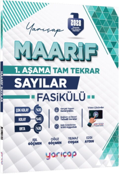 2028 TYT Sayılar Maarif Fasikülü 1. Aşama YarıÇap Yayınları FotokoPink