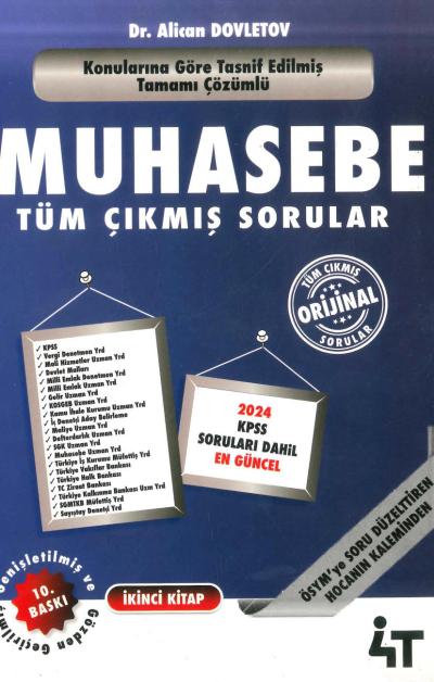 4T Yayınları Muhasebe Çıkmış Sorular 2. Kitap Alican Dovletov FotokoPink