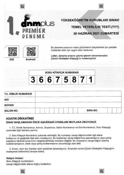 TYT Premier 5 Deneme Seti FotokoPink