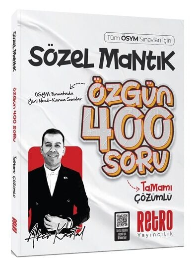 2026 Tüm ÖSYM Sınavları için Sözel Mantık Özgün 400 Soru Bankası Aker Kartal Retro Yayıncılık FotokoPink