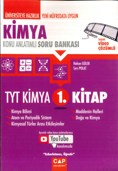 TYT KİMYA KONU ANLATIMLI SORU BANKASI 1. KİTAP