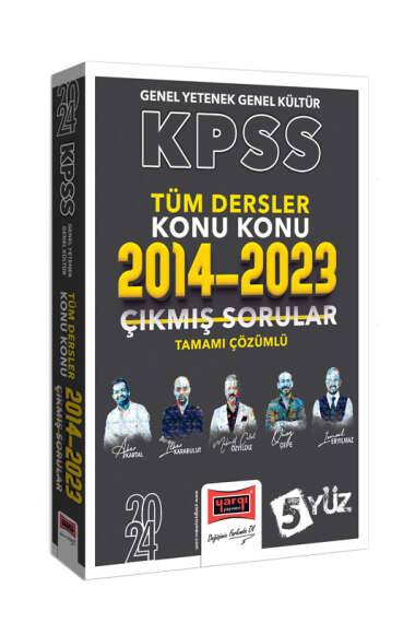 2024 KPSS 5Yüz Tüm Dersler Tamamı Çözümlü Son 10 Yıl Konu Konu Çıkmış Sorular (2014-2023) FotokoPink