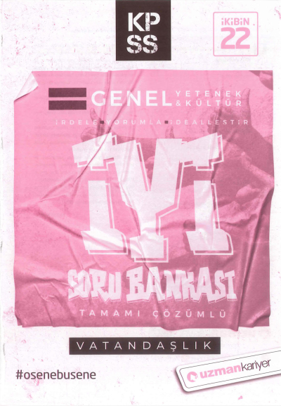 GY GK VATANDAŞLIK İYİ ÇÖZÜMLÜ SORU BANKASI FotokoPink