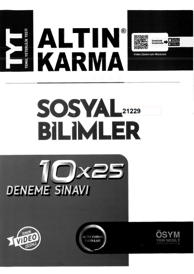 TYT Sosyal Bilimler Komisyondan 10x25 Deneme FotokoPink