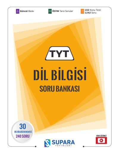 TYT Dil Bilgisi Soru Bankası Supara Yayınları
