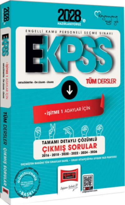 2028 EKPSS Ortaöğretim Ön Lisans Lisans Tüm Dersler İşitme 1 Adaylar İçin 10 Yıl Çıkmış Sorular Yargı Yayınları