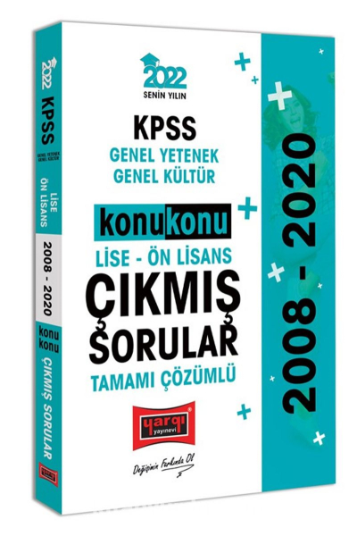 KPSS Genel Yetenek Genel Kültür Lise Ön Lisans Konu Konu Tamamı Çözümlü Çıkmış Sorular (2008-2020) FotokoPink