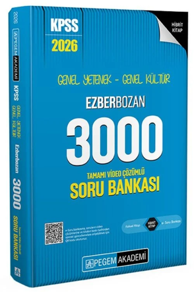 2026 KPSS Genel Yetenek Genel Kültür Ezberbozan 3000 Tamamı Video Çözümlü Soru Bankası Pegem Akademi Yayıncılık FotokoPink