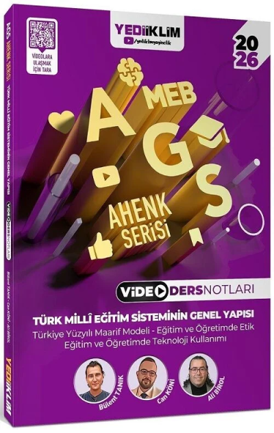 2026 MEB-AGS Türk Milli Eğitim Sisteminin Genel Yapısı Video Ders Notları Ahenk Serisi Yediiklim Yayınları
