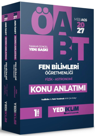 2027 MEB AGS ÖABT Fen Bilimleri Öğretmenliği Konu Anlatımı 2 Cilt Yediiklim Yayınları FotokoPink