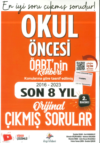 ÖABT OKUL ÖNCESİ ÖĞRETMENLİĞİ 2016-2023 ORJİNAL ÇIKMIŞ SORULAR FotokoPink